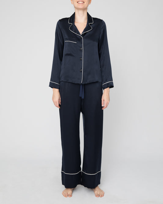 Cordi Silk Pajamas Navy