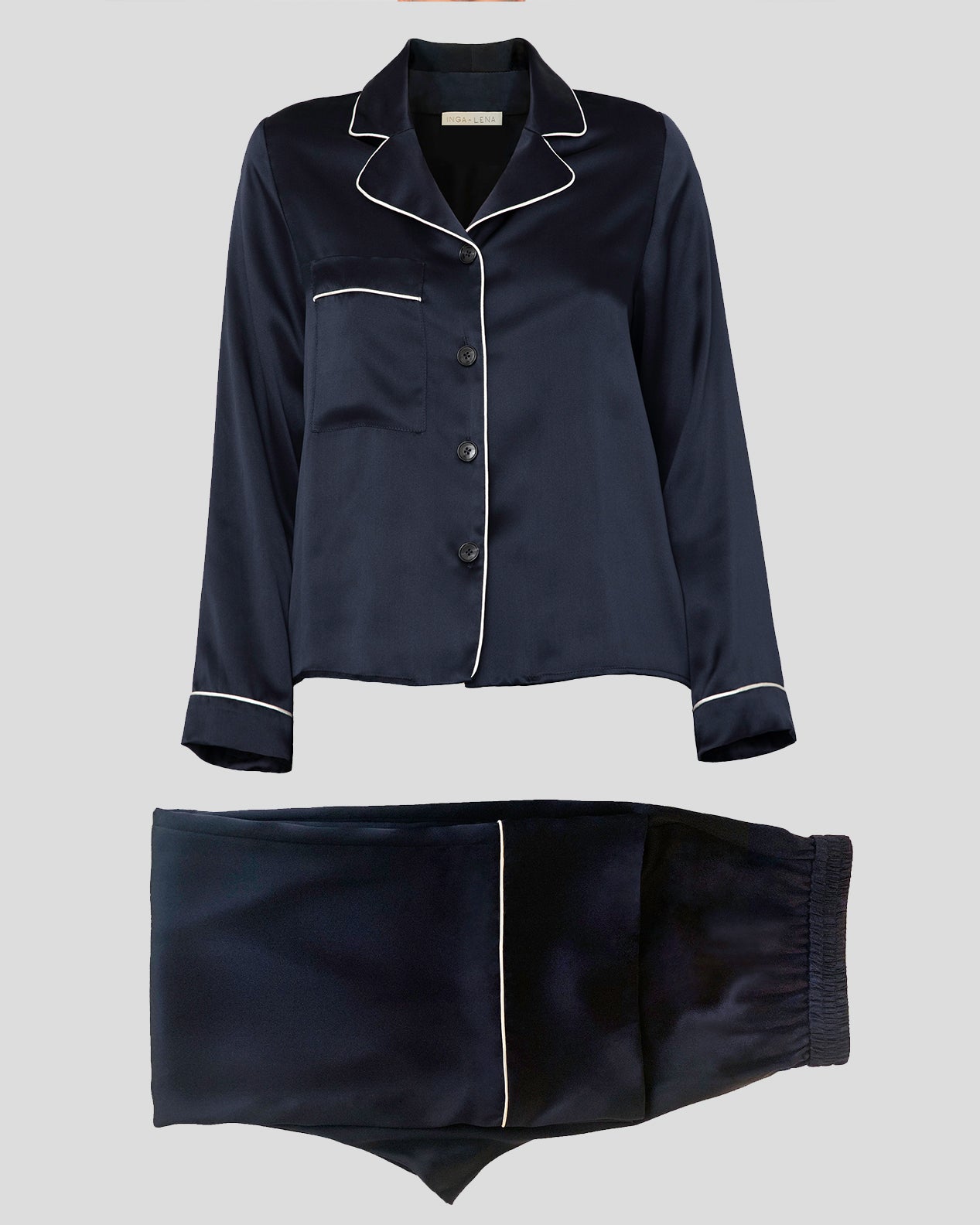 Cordi Silk Pajamas Navy